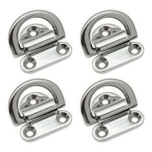 접이식 패드 아이 데크 래싱 링 D (플레이트 포함) 316 스테인레스 스틸 6mm/8mm10mm 미러 폴란드어 마린