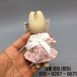 일본 스타일 귀여운 몰리 토끼 인형 꽃무늬 드레스를 입은 가동 가능한 손과 다리가 있는 부드러운 봉제 장