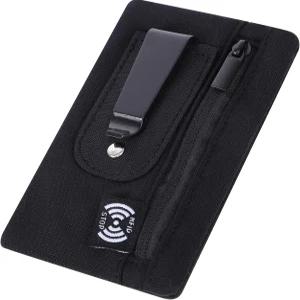 RFID 차단 클립 보관 포켓 여행 지갑 컴팩트 히든 벨트 파우치 슬림 현금 카드 홀더 여성용 신용카드