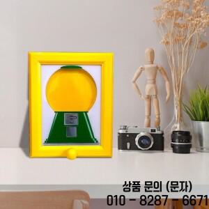 캔디 디스펜서 그림 프레임 회전 Gumball 다목적 쉬운 재입고 장식 미술 사진