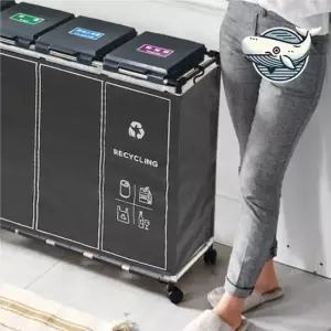 다용도 수납 이동식 쓰레기봉투걸이 분리수거