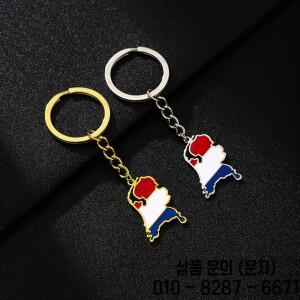 홀랜드 지도 키체인 펜던트 남녀공용 신타마르텐 네덜란드 자동차 키링 스테인리스 스틸 주얼리