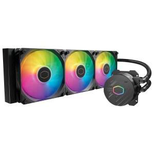 쿨러 마스터 360L 코어 AIO C 액체 u2013 360mm 라디에이터 3 PWM 팬 받은 S세대 듀얼 챔버 펌프 조용한