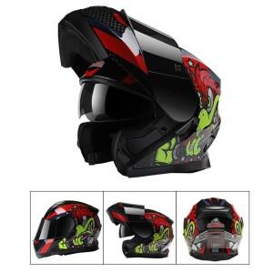 풀페이스 ADV 바이크 오토바이 듀얼 바이저 렌즈 플립 업 헬멧 클래식 쿨 모토크로스 레이싱 Casco Moto DO