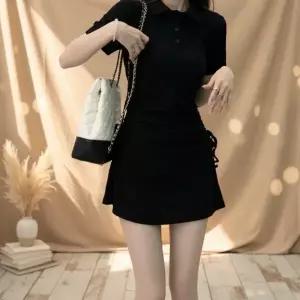 [다잇템] 여성 일상 쁘띠 캐쥬얼 잔주름 반소매 원피스24587055588872