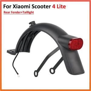 후크 잠금 장치가있는 Xiaomi 전기 스쿠터 4 Lite 용 후면 펜더 백 윙 브레이크 미등 수리 예비 부품