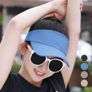 캐주얼 무지 썬캡 햇빛 차단 모자 테니스 골프 선캡 스포츠