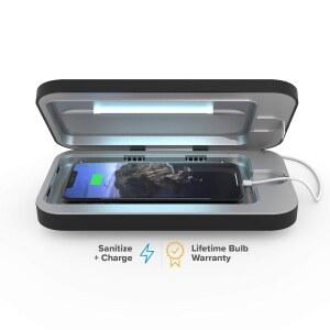 PHONESOAP UV 휴대폰 소독제 듀얼 범용 충전기 박스 특허 임상적으로 입증된 360도 UV 모든 휴대폰 블랙 소독 충전