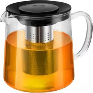 탈착식 스테인리스 인퓨저 티포트 34온스/1000ml 내열 붕규산염 유리 메이커 느슨하고 꽃이 피는 잎차를