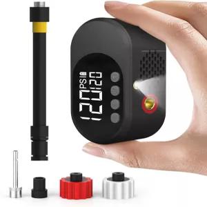 미니 전기 자전거 펌프 120PSI 소형 휴대용 공기 도로/MTB/E-자전거용 충전식 타이어 인플레이터 압축기
