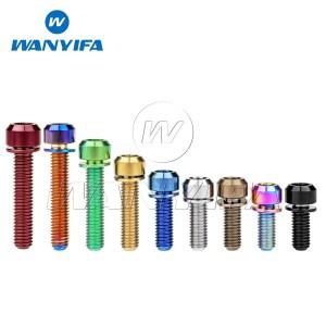 Wanyifa 티타늄 볼트 M6x161820253035mm 와셔가있는 소켓 헤드 자전거 디스크 브레이크 어댑터 마운트 Ti