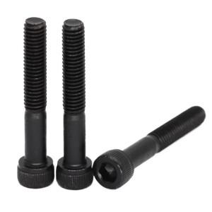 M8 M10 4045506080100200-300mm 검정색 DIN912 12.9 등급 강철 반나사 내부 육각형 소켓 알렌 헤드 캡 볼트