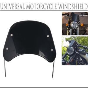 Royal Enfield Triumph 용 Yamaha XSR Husqvarna 범용 오토바이 앞 유리 윈드 스크린 디플렉터 라운드 헤드