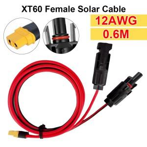 0.6M 3M 12AWG XT60 어댑터-태양광 커넥터 연장 케이블 배터리 충전용 연결 와이어 태양광 발전기 발전소