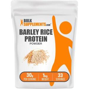BulkSupplements com 보리밥 단백질 분말 스포츠 무향 및 유제품 프리 1회 제공량 30g 1kg 2 2파운드 1팩