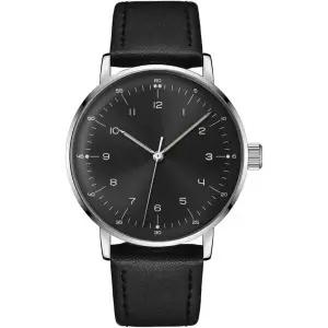 보이아카 빈티지 기계식 시계 돔형 유리 거울과 40mm 케이스 캐주얼 미니멀리스트 수동 감기 손목시계 남녀