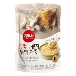 통조림 CJ 햇반 듬뿍 누룽지 닭백숙죽 X 420g 5개