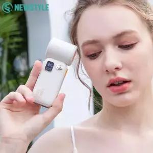 휴대용 고속 핸드헬드 팬 LED 디지털 디스플레이 3600mAh USB 충전식 야외 미니 18000RPM 100단계 조절 가