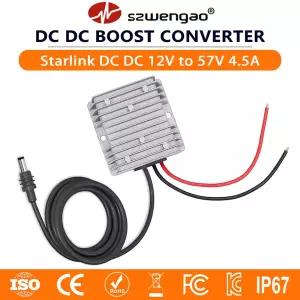 호환  신제품 Starlink DC-DC 변환기 9-28V 12V 24V  57V 4.5A 전원 변압기 자동차 버스 용 고전력 부스트