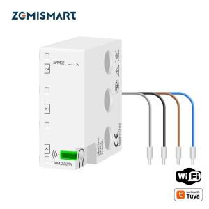 3상 4선 스마트 WiFi 전력 모니터 센서 63A 미터 전류 측정 전후진  에너지 TUYA 라이프 앱 연동