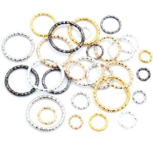 50-100 개몫 8 10 15 18 20mm 5 색 점프 반지 라운드 트위스트 분할 링 커넥터 diy 쥬얼리 만들기 용품