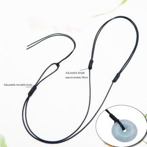 110pcs 조정 가능한 목걸이 왁스 로프 가죽 코드 체인 DIY 쥬얼리에 대 한 검은 브레이드 매듭 슬라이딩 결