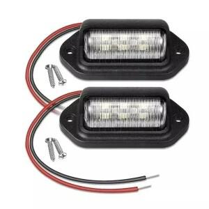 12개 6LED 12-24V 자동차 번호판등 방수 트럭 RV 트레일러 테일 화이트 사이드 램프 전구