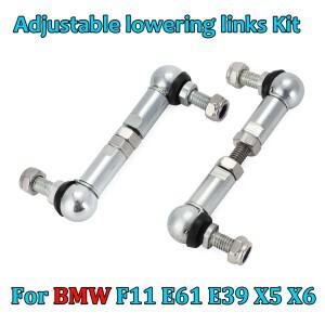 BMW F11 E61 E39 X5 에어 서스펜션 실버용 조정 가능한 하강 링크 키트 2개
