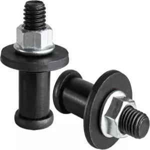 Hbxdeco 2PCS 테일 게이트 스트라이커 볼트 38427 너트가 장착된 스테인리스 스틸 도어 래치 Silverado
