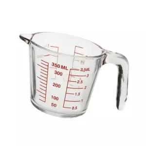 유리 눈금컵 350ml 컵라면계량컵 베이킹계량컵 손잡이계량컵