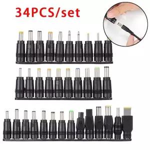 호환  범용 DC AC 전원 어댑터 팁 커넥터 키트 Thinkpad Asus 노트북 전원 공급 장치 플 잭 세트 5.5mm x 2