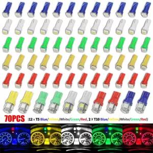 70개 T5 T10 5050-SMD LED 속도계 계기판 클러스터 대시 전구