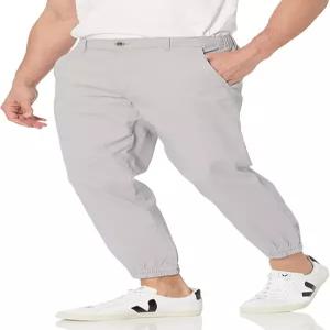 남성 스트레이트 핏 워싱 코튼 치노 조거 팬츠