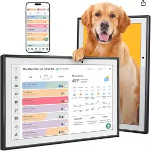 안무 차트 표시 기능이 있는 디지털 캘린더 10.1인치 스마트 전자 가족 계획기 WiFi 앱 제어 IPS HD 터치