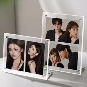 인테리어 투명 사진 액자 스탠드 아크릴 사진 액자 탁상용 포토