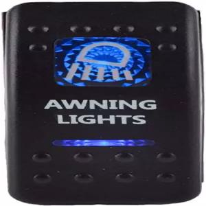 ESSupport 차량용 블루 LED 차양등 라이트 로커 토글 스위치 켜기 12V 20A 24V 10A