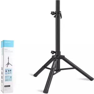 본디노트 삼각대 스피커 스탠드 높이를 33.5인치에서 53.5인치로 조절 가능한 PA DJ 쇼트 슬림 미니 싱글