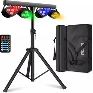 스탠드 120W 프로페셔널 DJ 조명 패키지 DMX가 포함된 RGBW LED 4-Par Gigbar 및 밴드 파티 웨딩 교회