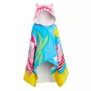 Peppa Pig 후드 타월 100% 면 판초 페파 패밀리 베이비 이비 비치 목욕 타월 수영 랩