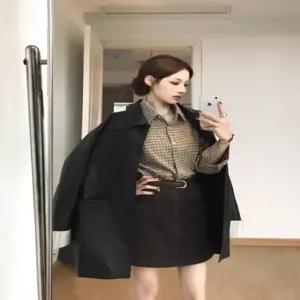 엘럽 검정 여친 가죽 자켓 이 재킷 컬러의 원템1