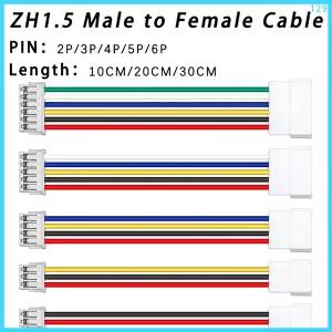 호환 10PCS JST ZH1.5 남성-여성 커넥터 연장선 2P3P4P5P6P ZH1.5mm 피치 102030cm 케이블 전선가리개 28AW