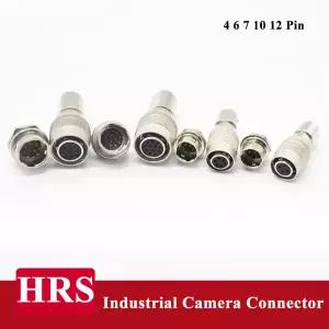호환  HRS 4 6 7 10 12 핀 자동 잠금 플 소켓 산업용 카메라 커넥터 Hirose HR10A-7P-6S 항공 커넥터와 호