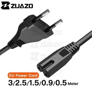 호환 ZIJAZO EU 전원 코드 유럽형 전원 코드 EU 비분극성 IEC-320-C7에서 CEE 716 AC 케이블 전선가리개 DJ