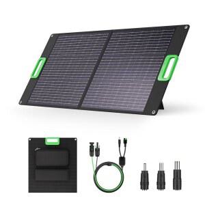 100W 휴대용 태양광 패널, 발전소 발전기용 고효율 ETFE 접이식 충전기, 킥스탠드가 있는 IP65 방수, RV 캠핑 밴 오프 그리드 실외용 18V 출력