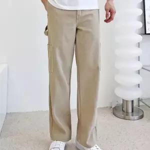남성면바지코디 남자 와이드핏 일자 면바지 봄 가을 간절기 데일리룩