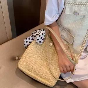 여성 라탄 가방 파우치 에코백 숄더 캐주얼 토트백 파우치