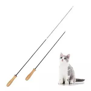 고양이낚시대리필 PET 2단 고양이 낚시대 와이어 단품
