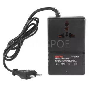 300W 전압 변환기 220V 110V 스텝 여행용 다운 변압기 어댑터 200WEU110Vto220V