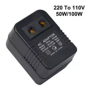1pc 전압 변환기 스텝 어댑터 플러그 변압기 다운 110V EU 여행용 220V 50/