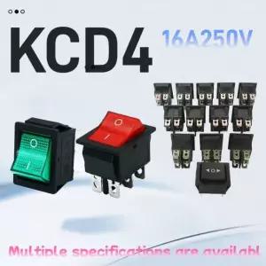 10/30/50PCS 16A 250V AC ON/OFF 고전류 보트형 용접 기계 스위치 KCD4 2 4P 10PCS
